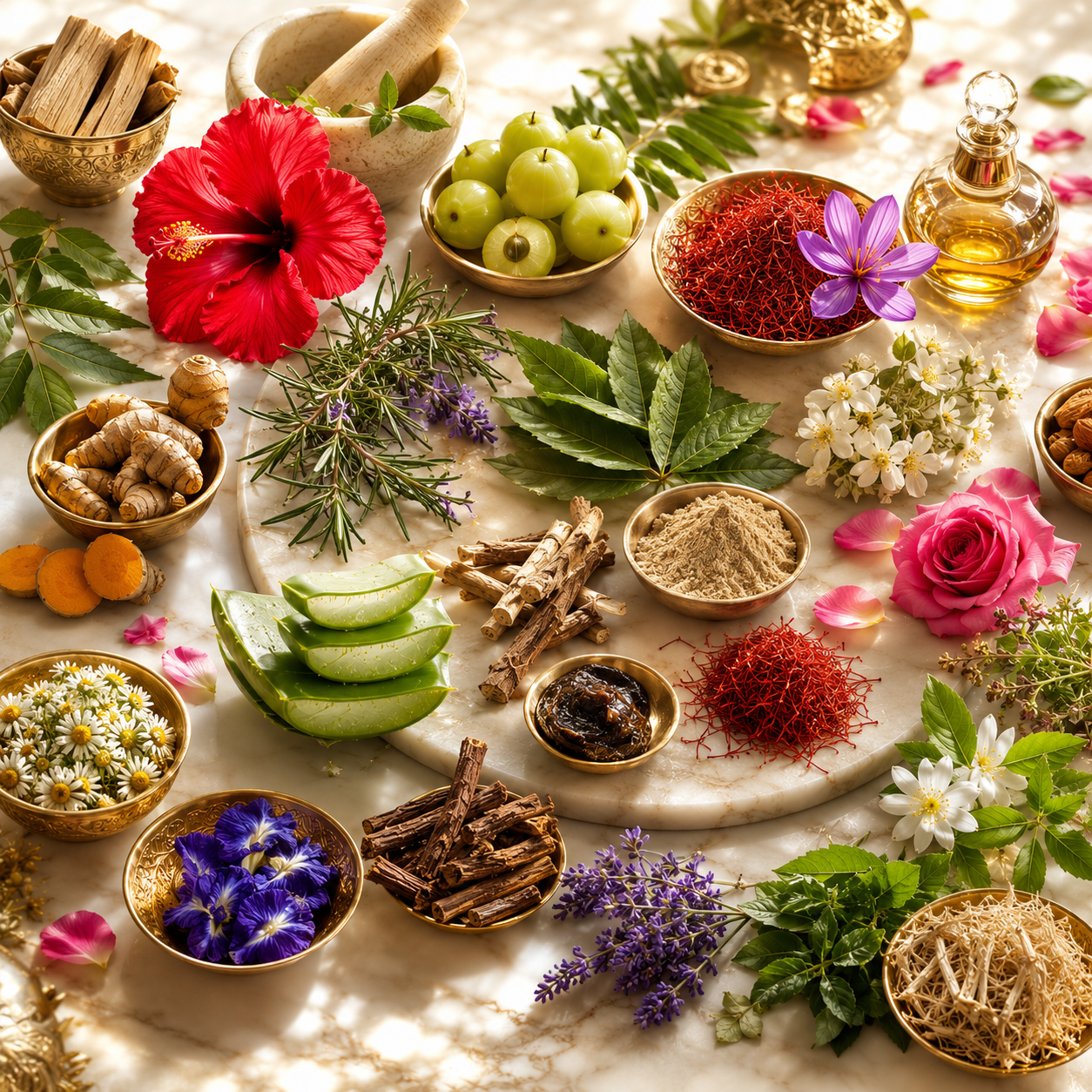 Nature's finest herbs — handpicked for skin, hair & wellness