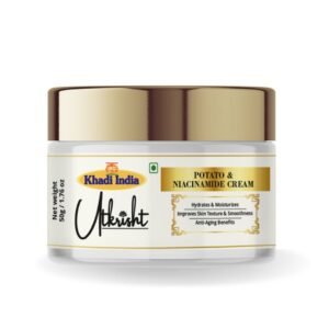 Utkrisht Khadi Potato & Niacinamide Face Cream – Brightening, Hydrating & Dark Spot Reducing Moisturizer-50g