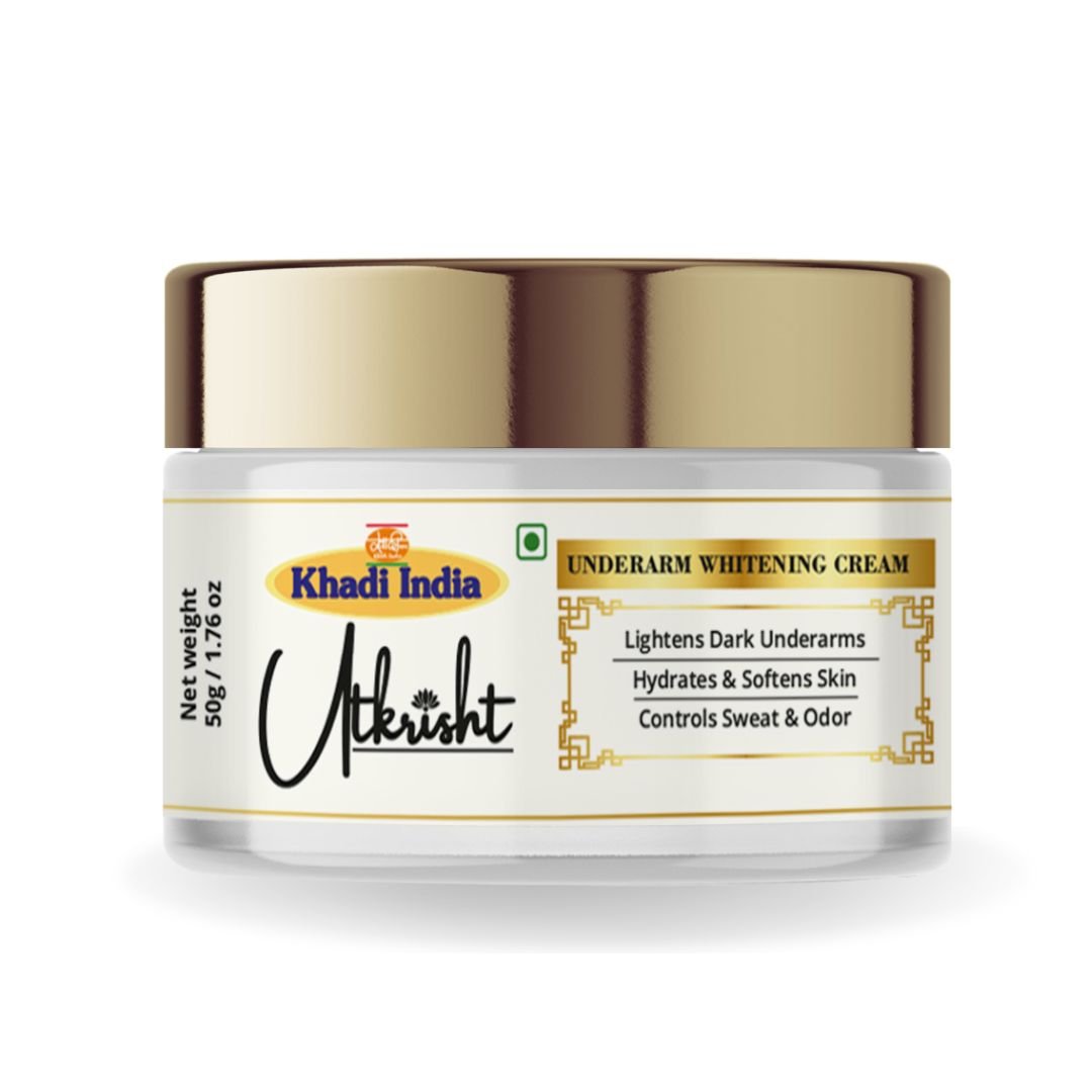 Utkrisht Khadi Underarm Whitening Cream – Brightening, Tan Removal & Smooth Skin Care - 50g
