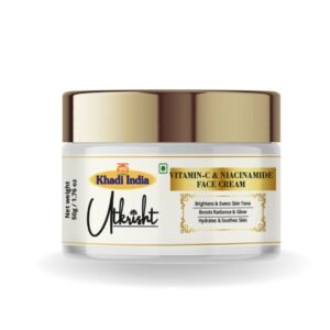 Utkrisht Khadi Vitamin C & Niacinamide Face Cream – Brightening, Anti-Pigmentation & Hydrating Moisturizer - 50g