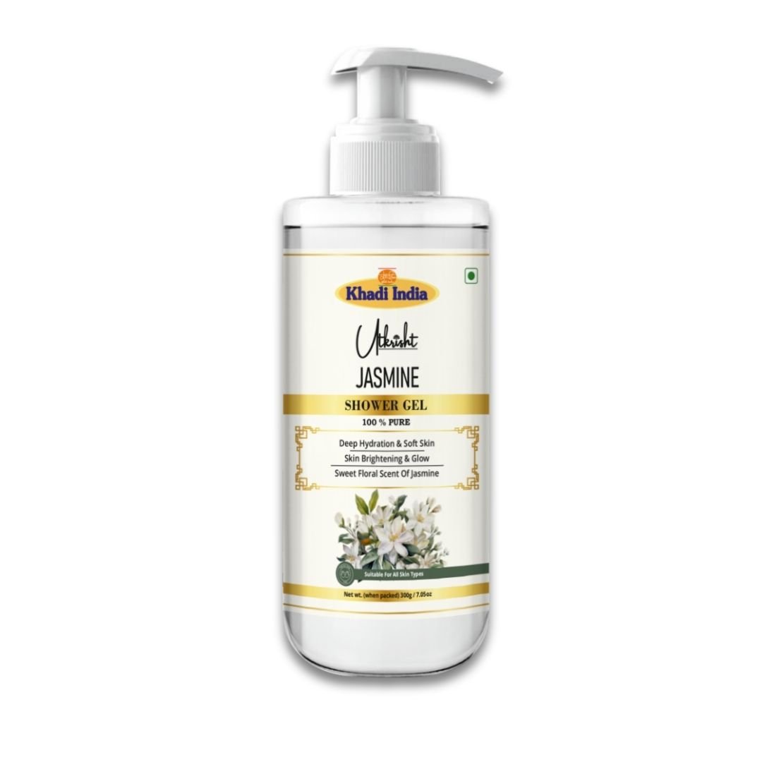 Utkrisht Khadi Jasmine Body Wash – Hydrating, Soothing & Refreshing Floral Shower Gel - 300ml