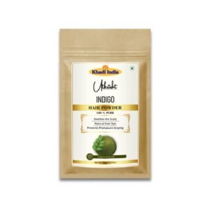 Utkrisht Khadi Indigo Powder for Natural Hair Coloring | 100% Pure Herbal Indigo for Dark Brown & Black Hair-100gm