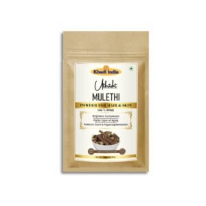 Utkrisht Khadi Mulethi Powder for Skin Glow, Brightening & Tan Removal | Pure Licorice Root Powder for Face & Hair Care-100gm