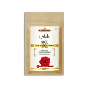 Utkrisht Khadi Rose Face Pack for Glowing & Soft Skin | Hydrating & Brightening Formula - 100gm