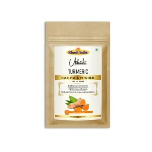 Utkrisht Khadi Turmeric Face Pack for Glowing Skin | Anti-Acne, Brightening & Healing - 100gm