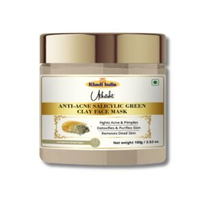 Utkrisht Khadi Anti-Salicylic Green Clay Face Mask | Acne Control & Deep Pore Cleanse - 100g