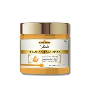 Utkrisht Khadi Vitamin C Face Pack for Brightening | Dark Spot Removal & Glowing Skin | Anti-Pigmentation Radiance Boost Face Mask - 100g