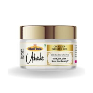 Utkrisht Khadi Collagen Booster Face Gel | Skin Firming, Anti-Ageing & Hydrating Formula | Boost Elasticity for Youthful Glow - 50g