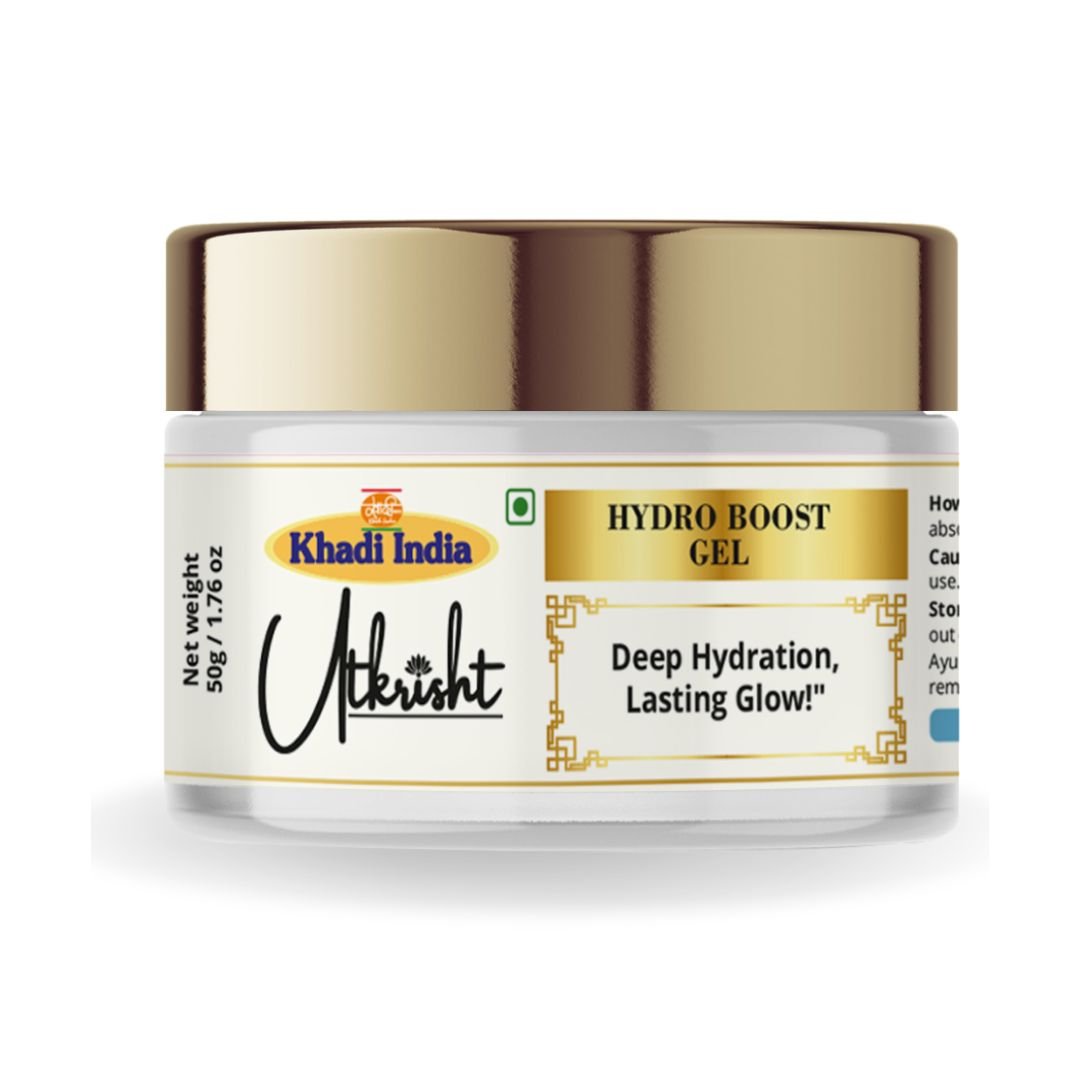 Utkrisht Khadi Hydro Boost Face Gel | Deep Hydration, Skin Plumping & Radiance Boost | Moisturizing Gel for All Skin Types - 50g