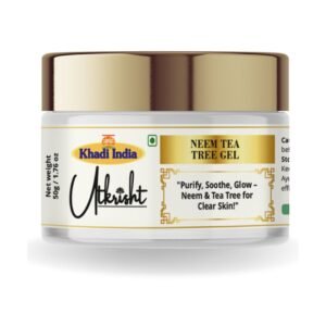 Utkrisht Khadi Neem & Tea Tree Face Gel | Anti-Acne, Oil Control & Blemish Removal | Herbal Skin Care Gel - 50g