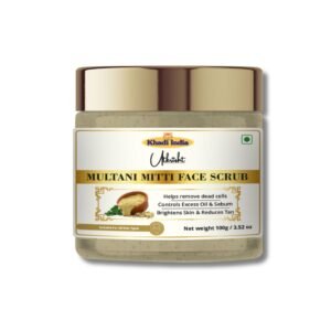 Utkrisht Khadi Multani Mitti Face Scrub | Oil Control, Deep Cleansing & Glowing Skin | Herbal Skin Care-100g