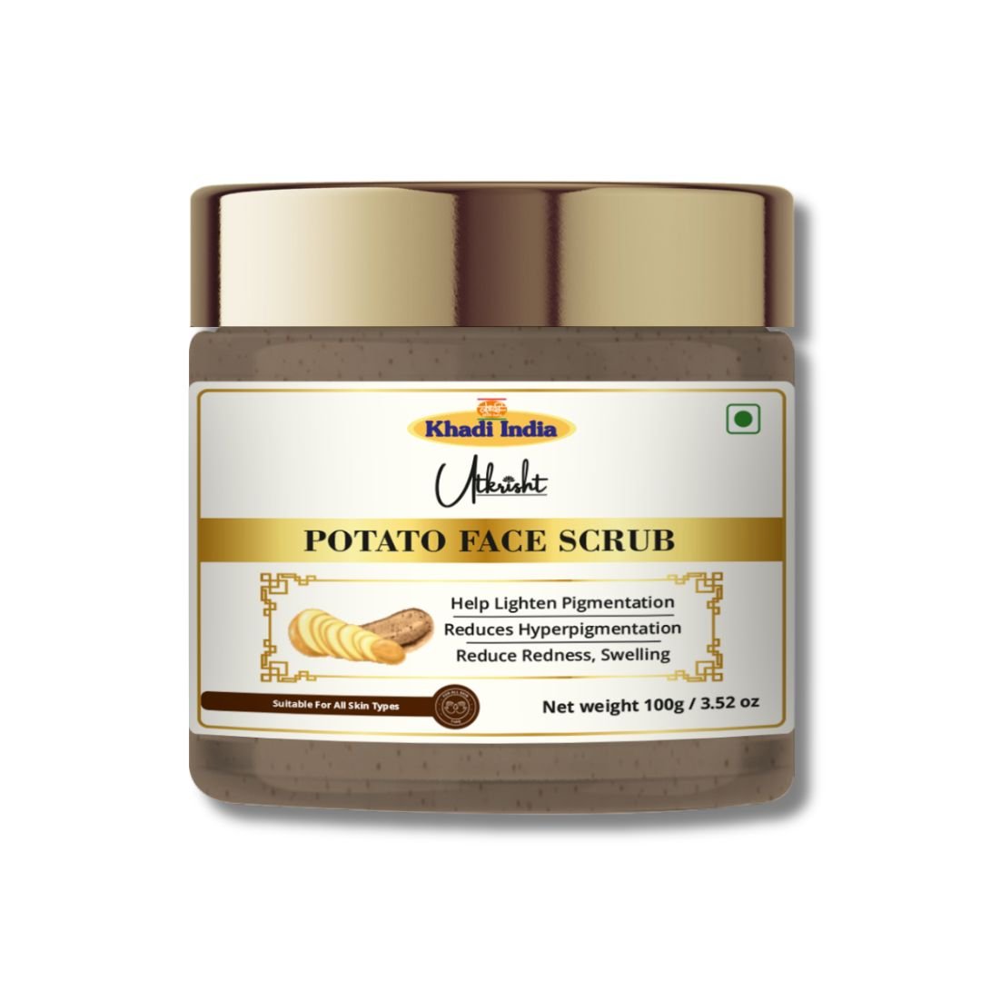 Utkrisht Khadi Potato Face Scrub | Brightening, Exfoliating & Smooth Skin | Natural Skin Care - 100g