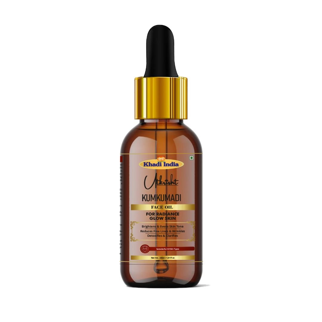 Utkrisht Khadi Kumkumadi Face Serum | Brightening, Anti-Aging & Radiance Boost | Ayurvedic Skin Care - 30ml