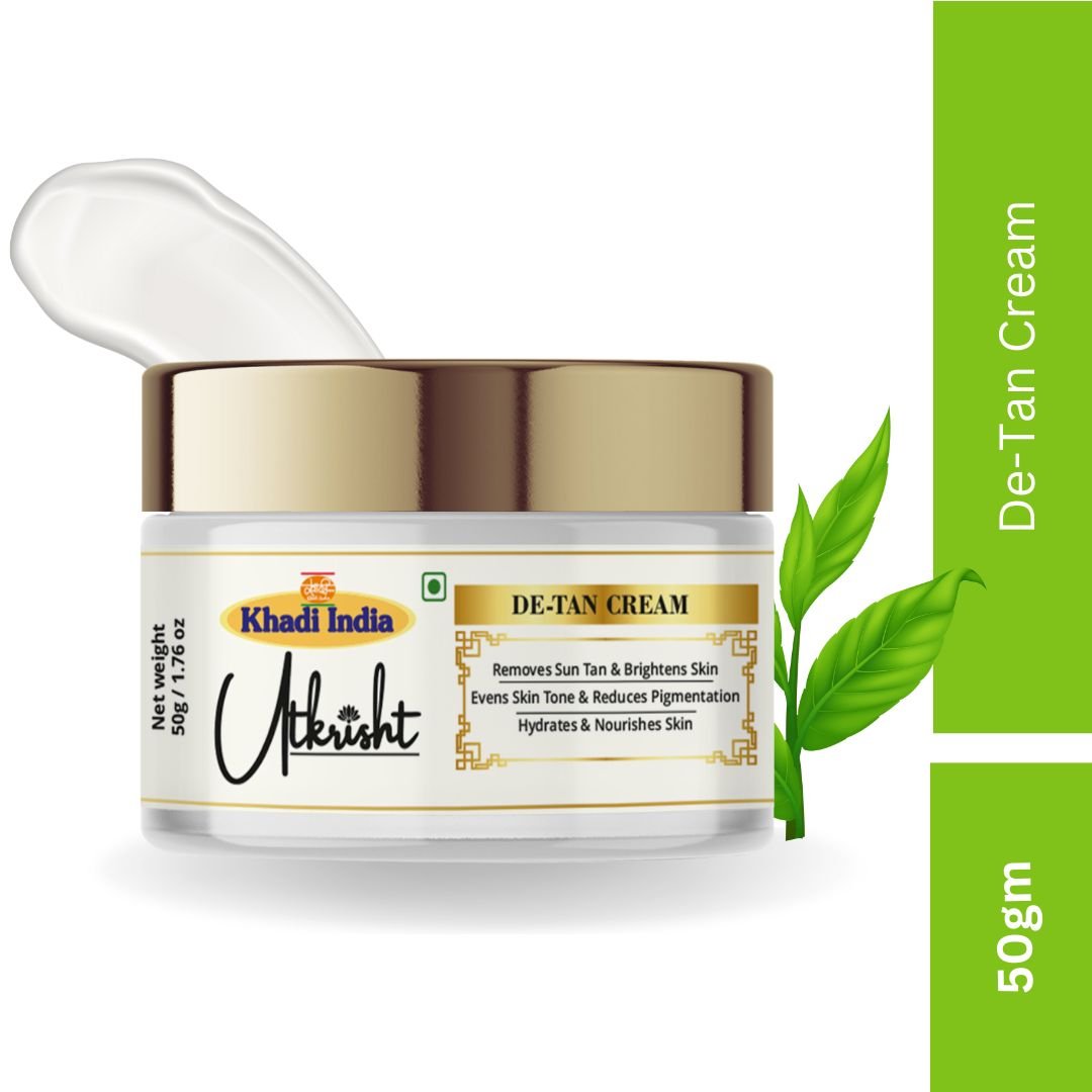 Utkrisht Khadi De Tan Cream – Tan Removal, Brightening & Even Skin Tone Cream for Men & Women - 50g - Image 2
