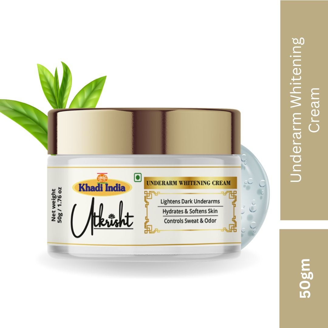 Utkrisht Khadi Underarm Whitening Cream – Brightening, Tan Removal & Smooth Skin Care - 50g - Image 2