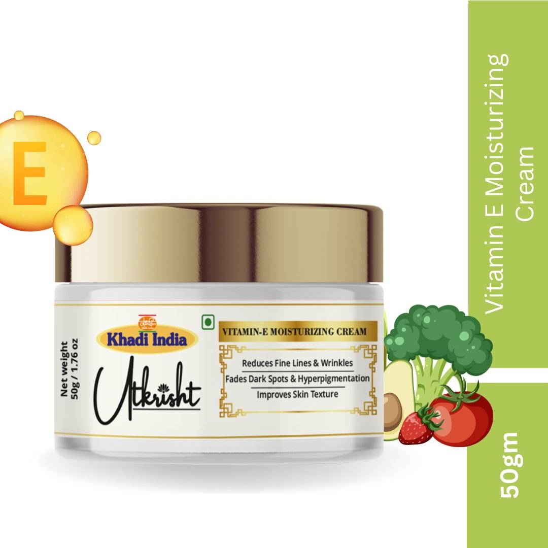 Utkrisht Khadi Vitamin E Moisturizer Cream – Hydrating, Nourishing & Skin Repair Cream - 50g - Image 2