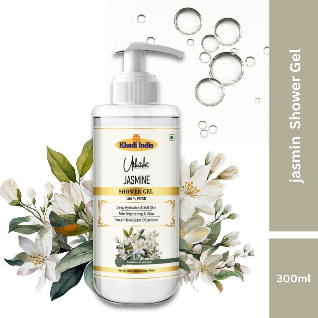 Utkrisht Khadi Jasmine Body Wash – Hydrating, Soothing & Refreshing Floral Shower Gel - 300ml - Image 2