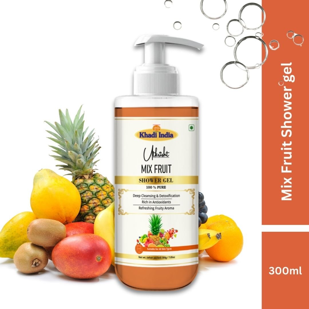 Utkrisht Khadi Mix Fruit Body Wash – Refreshing, Vitamin-Rich & Hydrating Shower Gel -300ml - Image 2