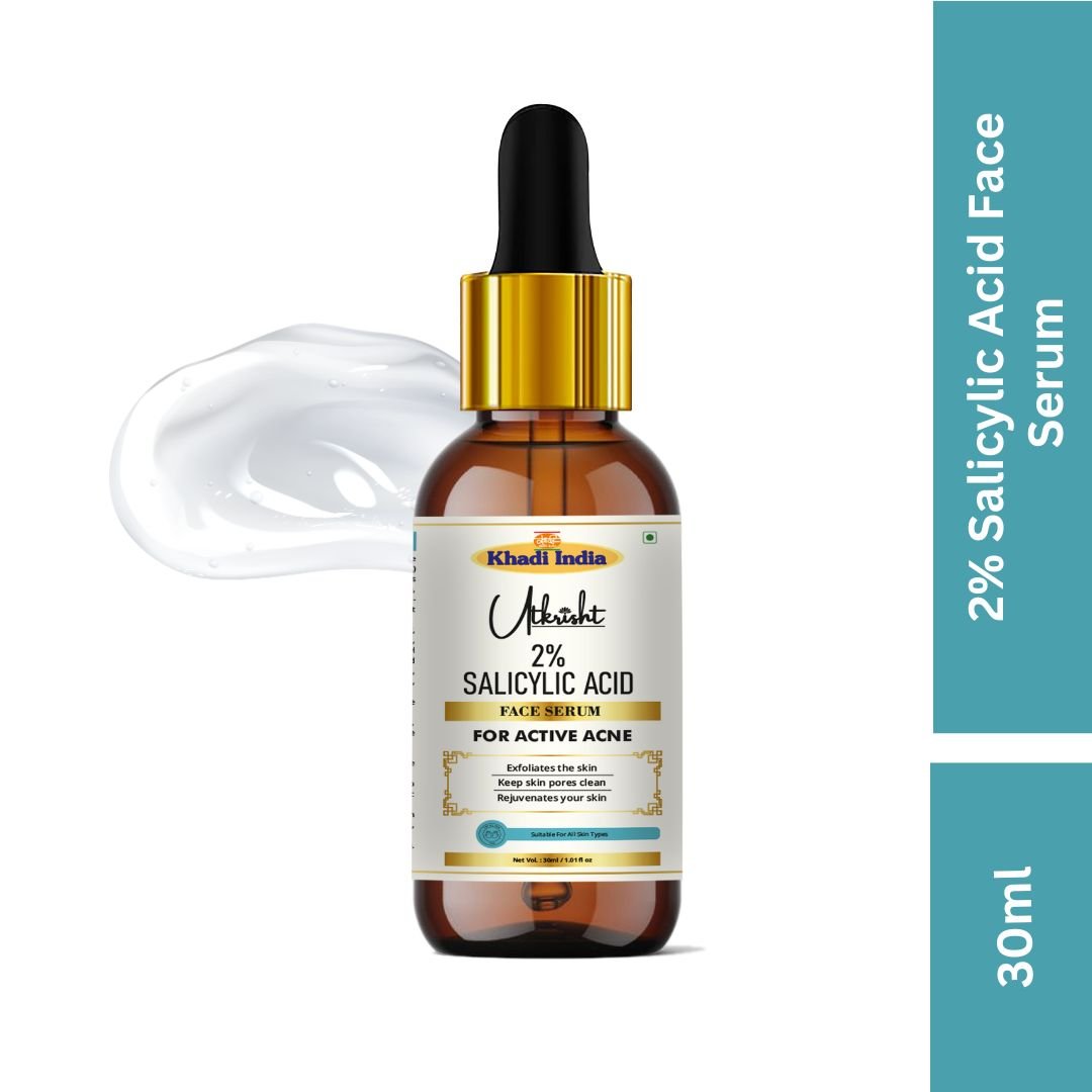 Utkrisht Khadi 2% Salicylic Acid Face Gel | Anti-Acne, Oil Control & Blemish Reduction | Clear Skin Gel - 30ml - Image 2