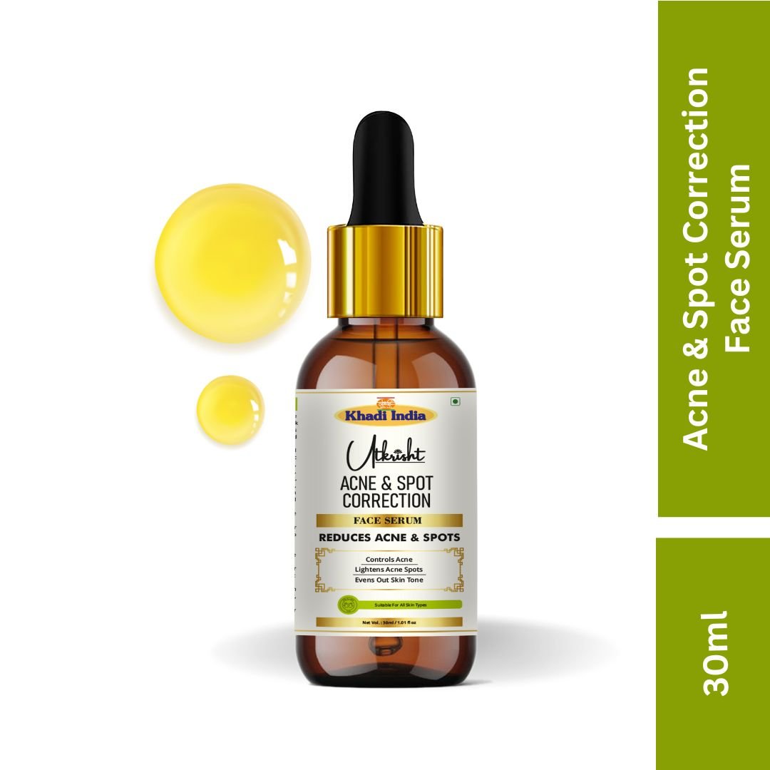 Utkrisht Khadi Acne & Spot Correction Face Serum | Blemish Removal, Oil Control & Clear Skin | Anti-Acne Gel-30ml - Image 2