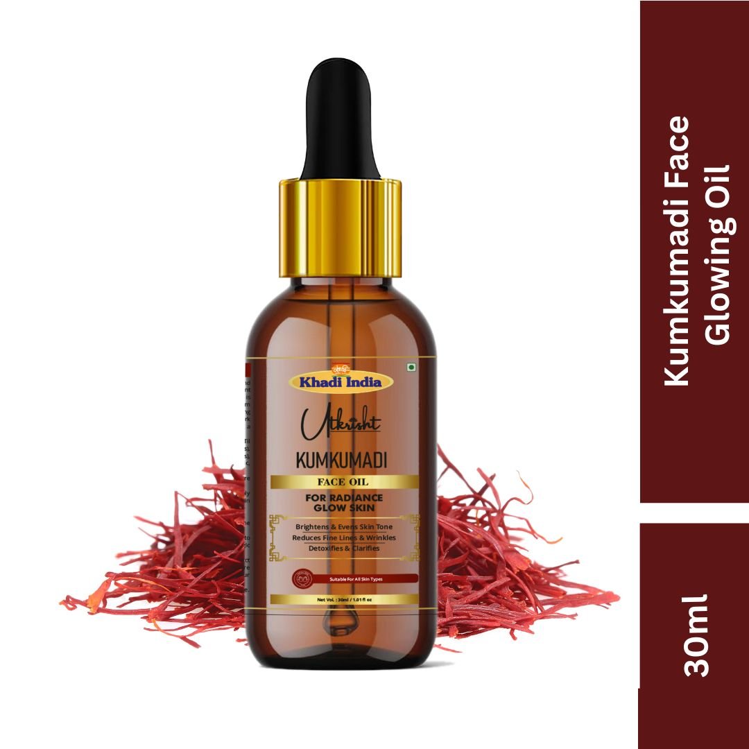 Utkrisht Khadi Kumkumadi Face Serum | Brightening, Anti-Aging & Radiance Boost | Ayurvedic Skin Care - 30ml - Image 2