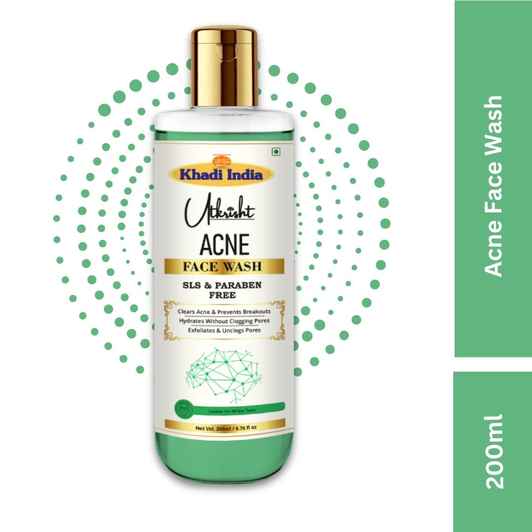 Utkrisht Khadi Acne Face Wash | Oil Control, Pimple Care & Deep Cleansing | Clear Skin Formula - 200ml - Image 2