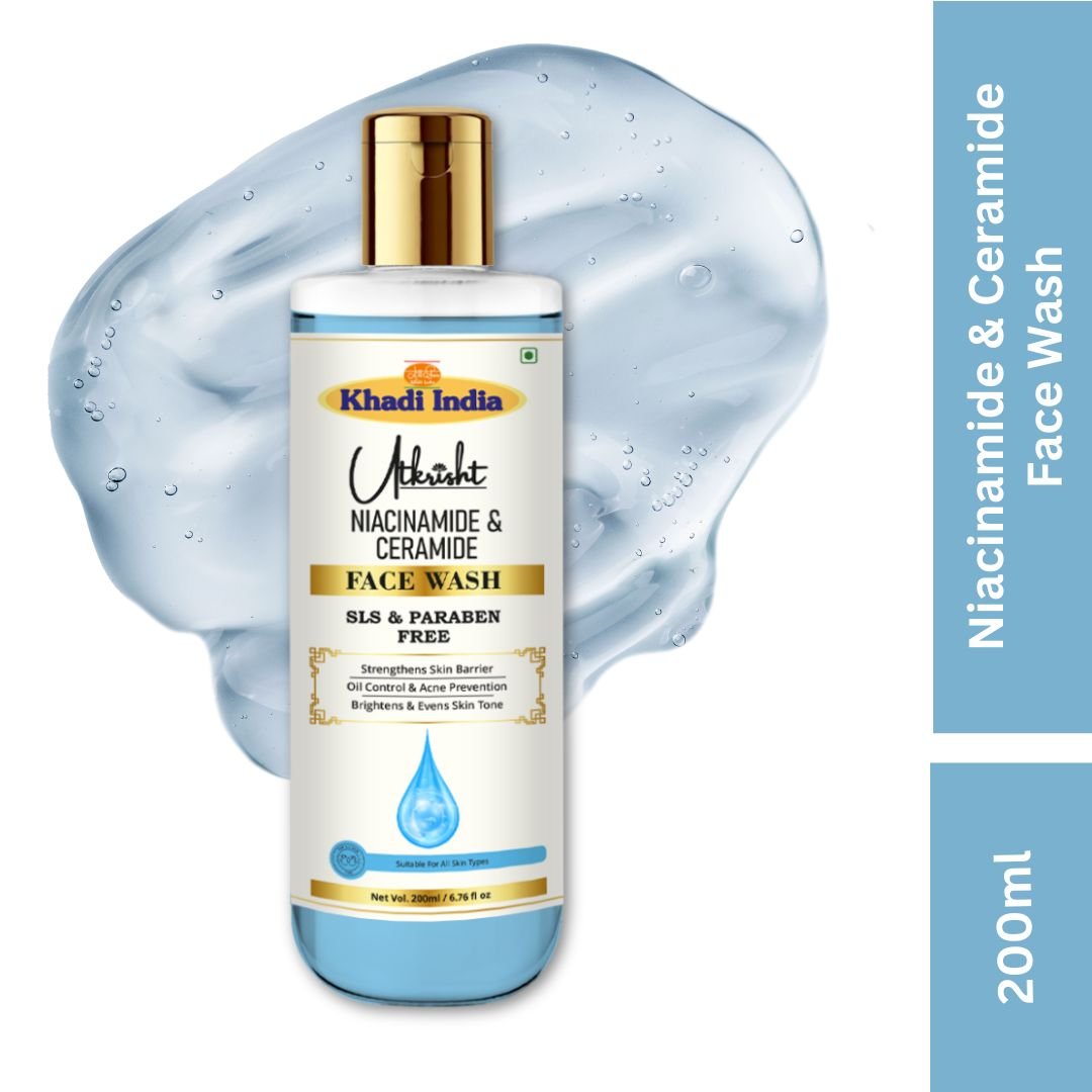 Utkrisht Khadi Niacinamide & Ceramide Face Wash – Oil Control, Brightening & Barrier Repair Cleanser - 200ml - Image 2