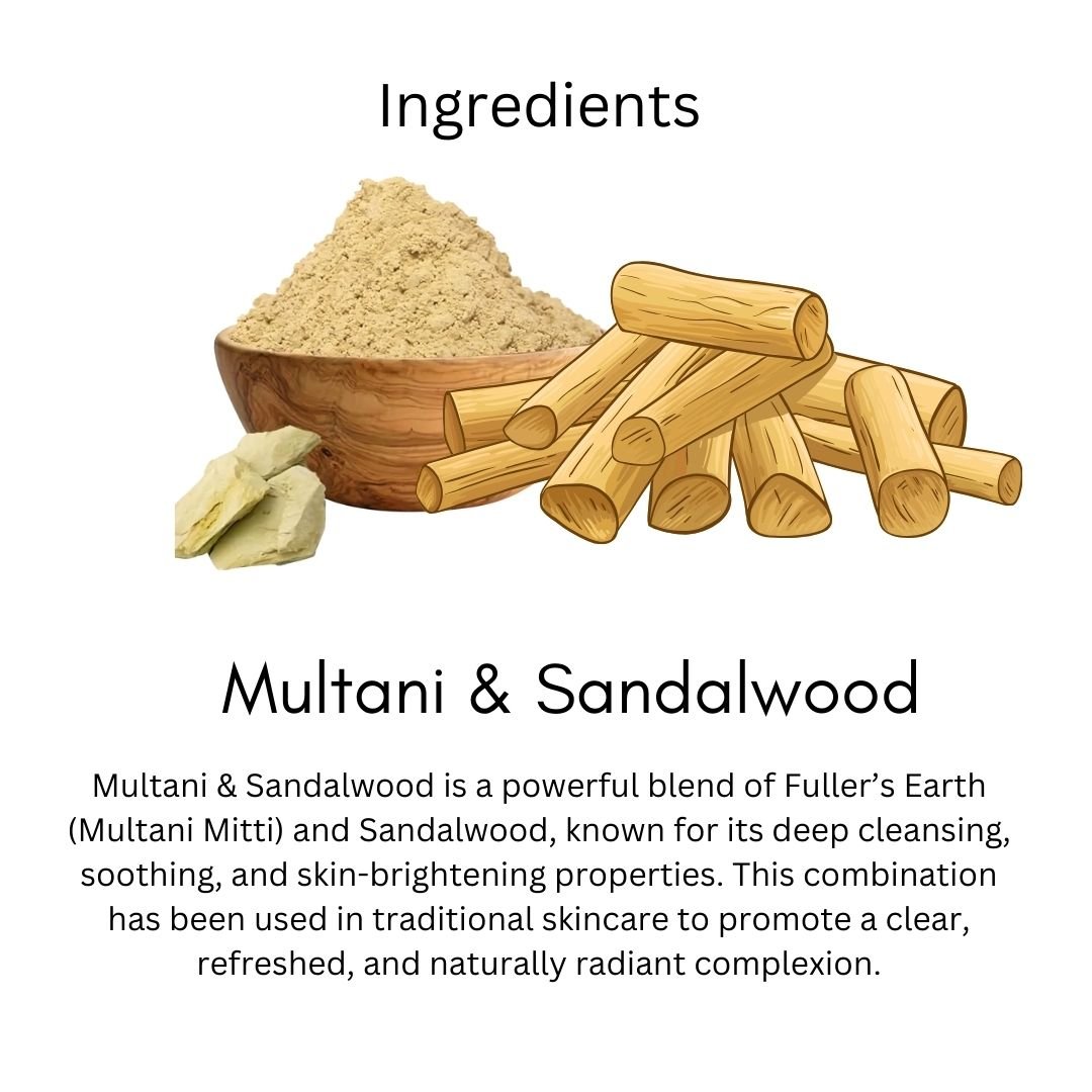 Utrisht Khadi Multani Mitti & Sandalwood Handmade Soap – Oil Control, Tan Removal & Skin Purifying Bath Bar - 125g (Pack of 2) - Image 3