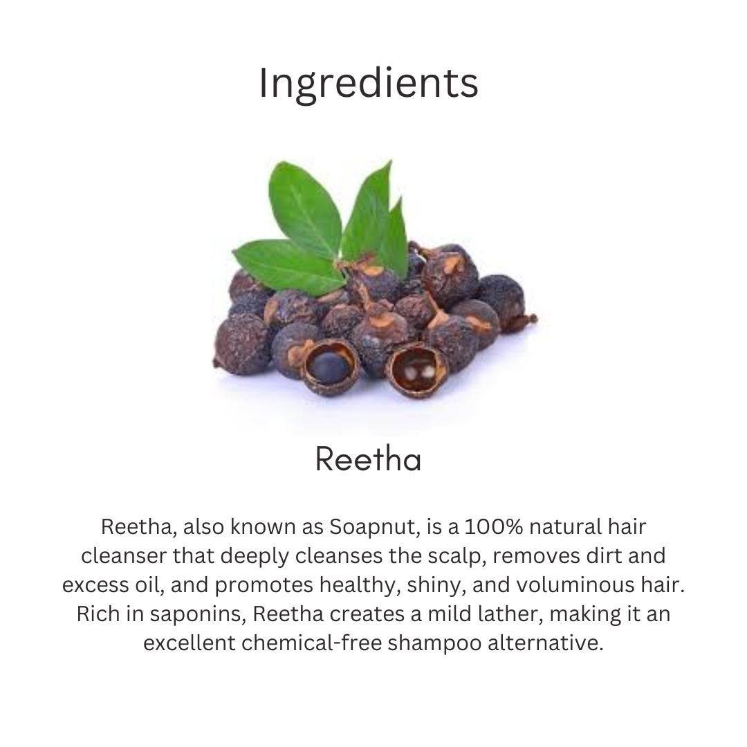 Utkrisht Khadi Reetha Powder for Natural Hair Cleansing & Hair Growth | Pure Soapnut Powder for Soft, Shiny & Healthy Hair-100gm - Image 3