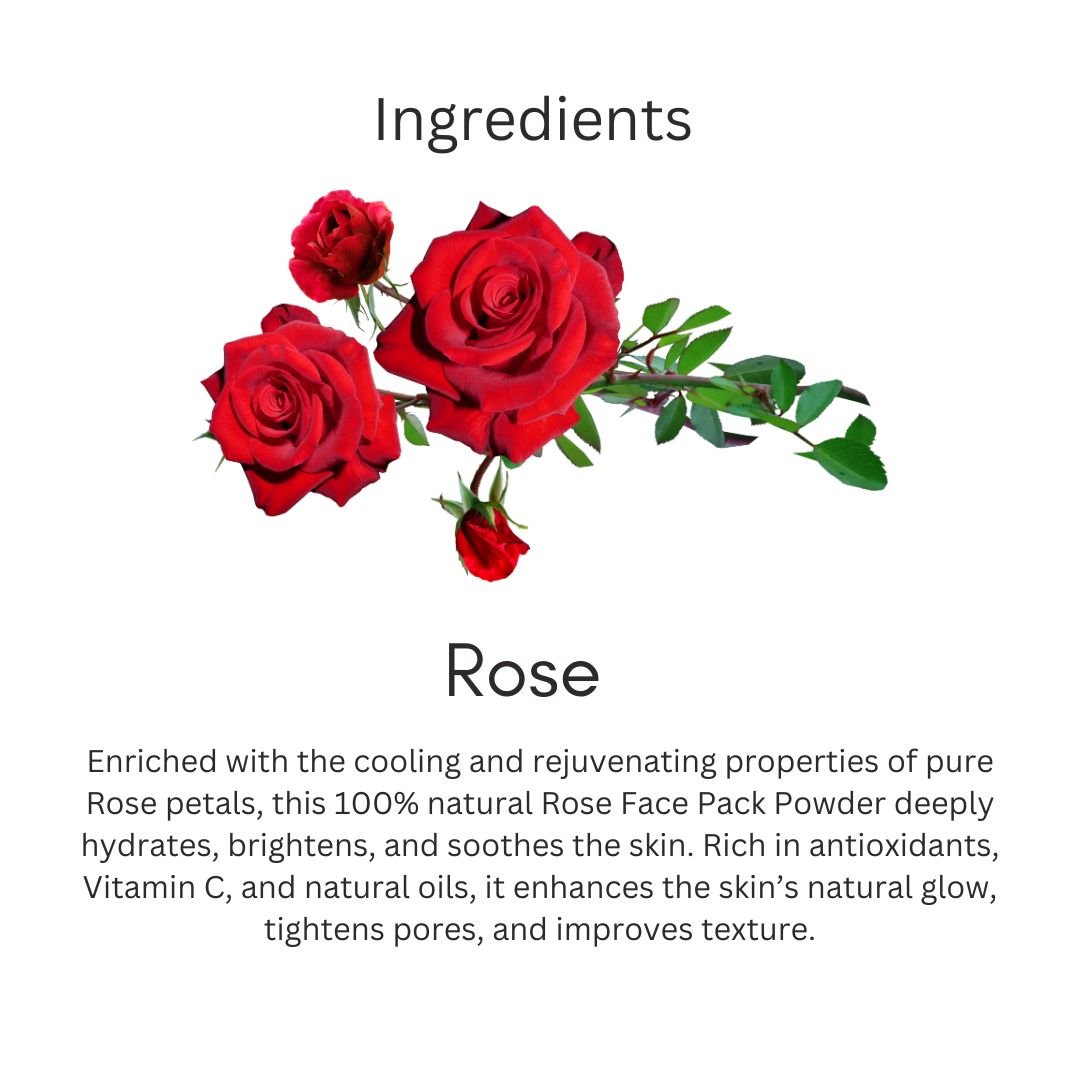 Utkrisht Khadi Rose Face Pack for Glowing & Soft Skin | Hydrating & Brightening Formula - 100gm - Image 3