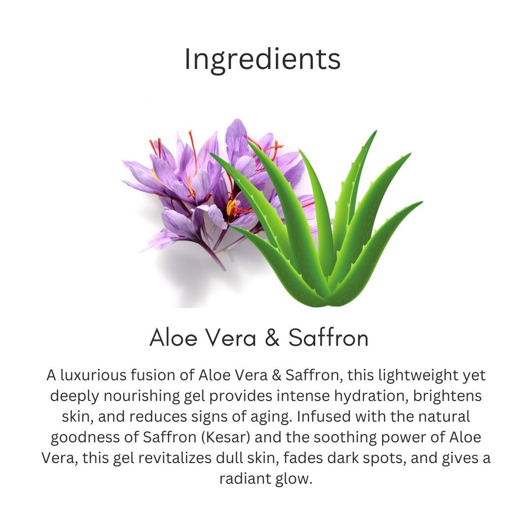 Utkrisht Khadi Aloe Vera & Saffron Face Gel for Glowing Skin | Hydrating, Brightening & Tan Removal | Natural Skin Repair Gel - 50g - Image 3