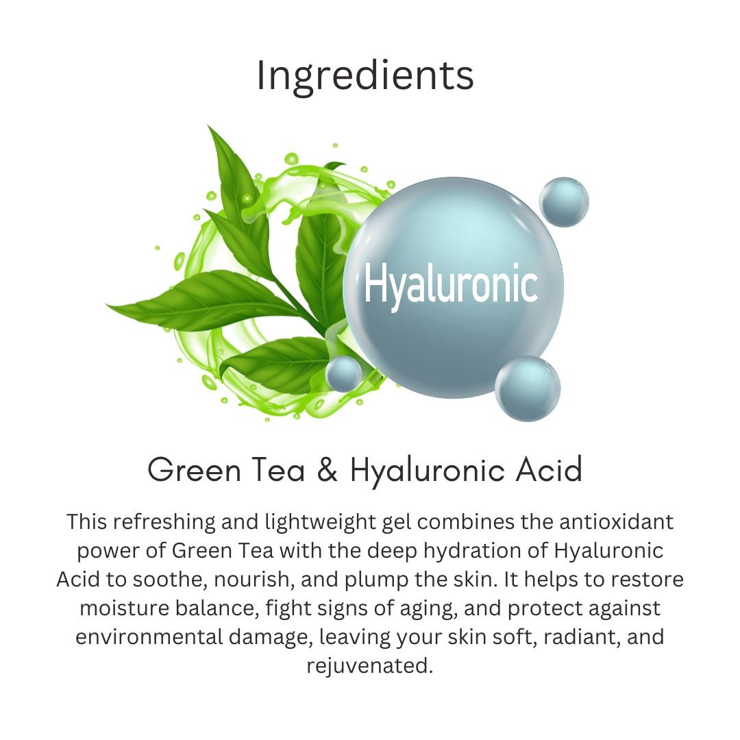 Utkrisht Khadi Green Tea & Hyaluronic Face Gel | Hydrating, Anti-Ageing & Antioxidant Skin Care | Glow & Moisture Boost Gel - 50g - Image 3