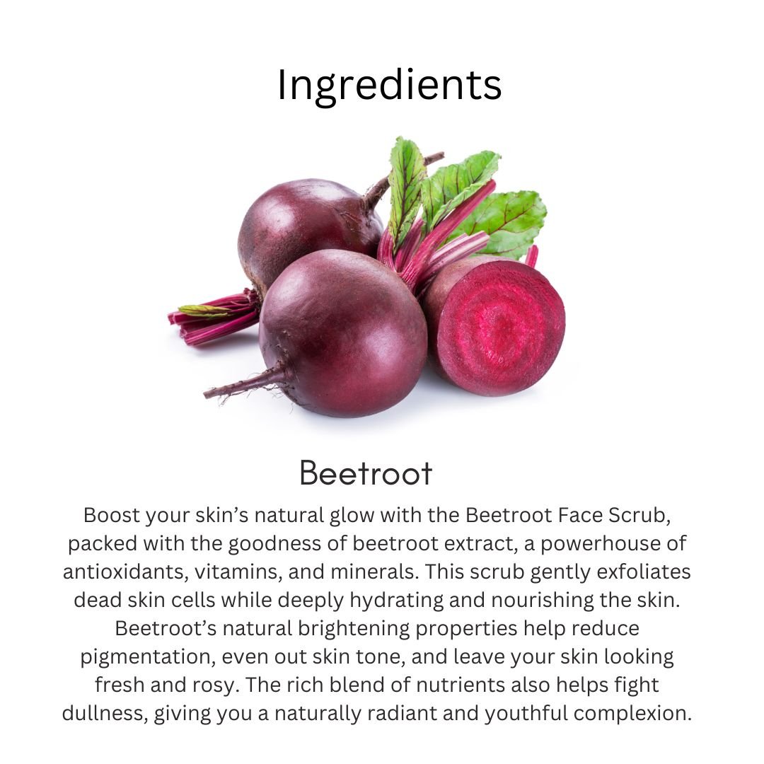 Utkrisht Khadi Beetroot Face Scrub | Brightening, Exfoliating & Smooth Skin | Natural Skin Revitalizer - 100g - Image 3