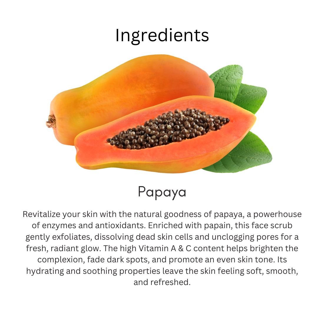 Utkrisht Khadi Papaya Face Scrub | Exfoliating, Brightening & Smooth Skin | Natural Skin Care-100g - Image 3
