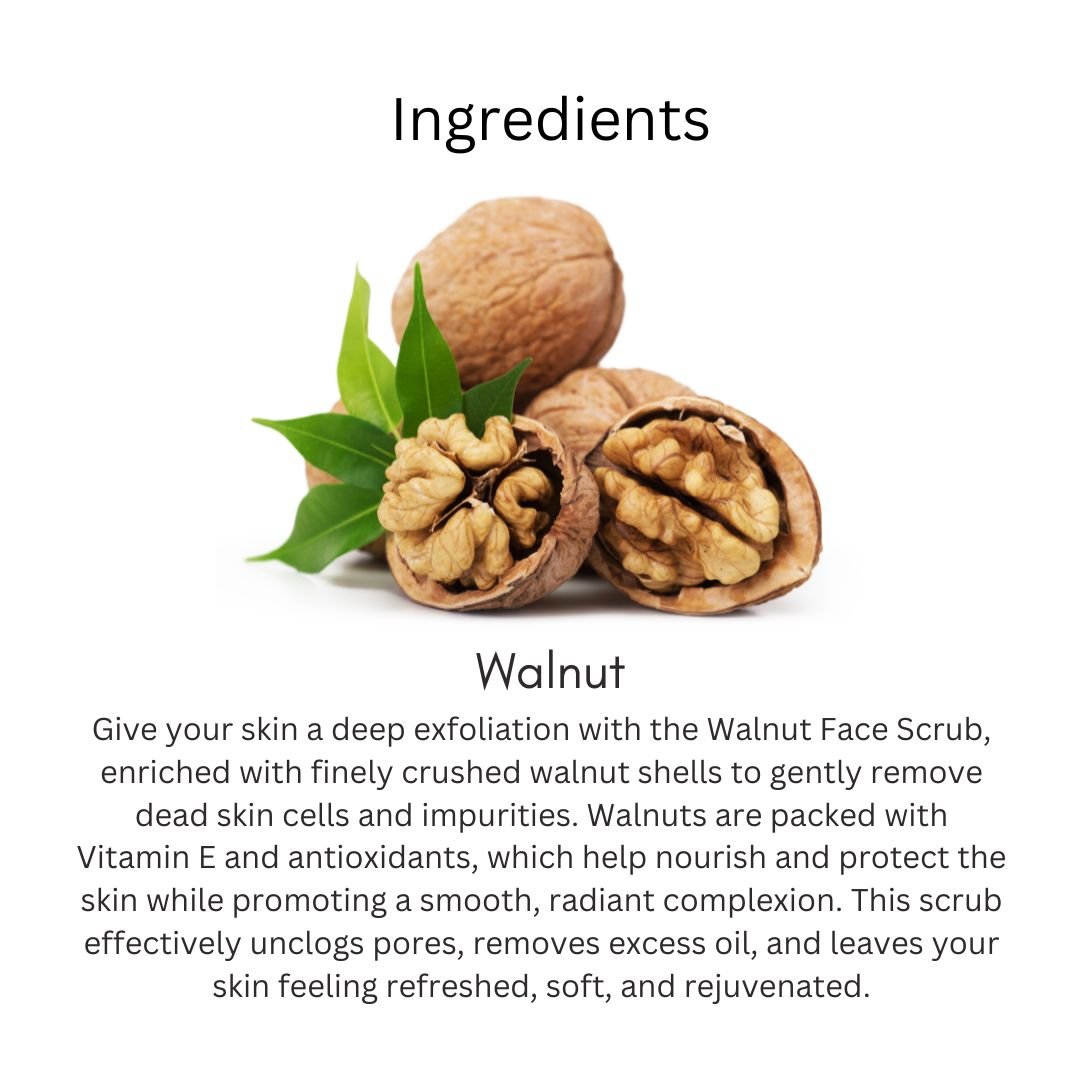 Utkrisht Khadi Walnut Face Scrub | Exfoliating, Brightening & Smooth Skin | Natural Skin Care-100g - Image 3