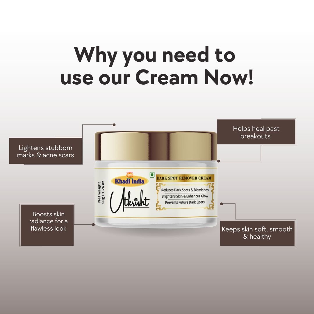 Utkrisht Khadi Dark Spot Remover Cream for Face – Anti Pigmentation & Acne Marks Corrector-50g - Image 4