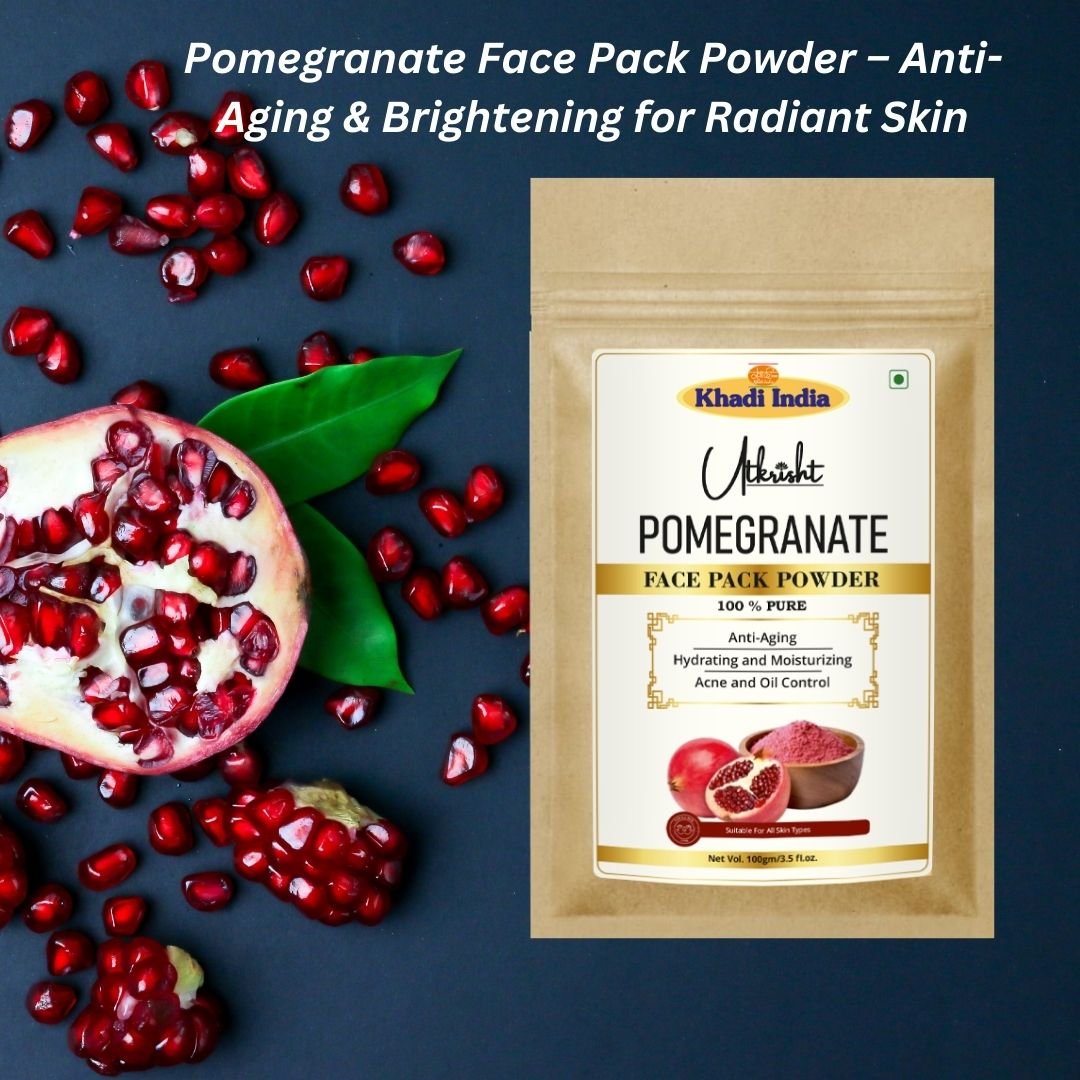 Utkrisht Khadi Pomegranate Face Pack for Anti-Aging | Glow Boost & Skin Repair-100gm - Image 6