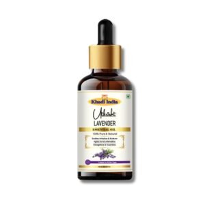 Utkrisht Khadi Pure Lavender Essential Oil for Skin, Hair & Aromatherapy - 15ml