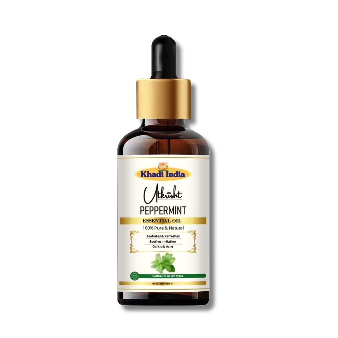 Utkrisht Khadi Peppermint Essential Oil – 15ml | Pure & Refreshing Aromatherapy Oil