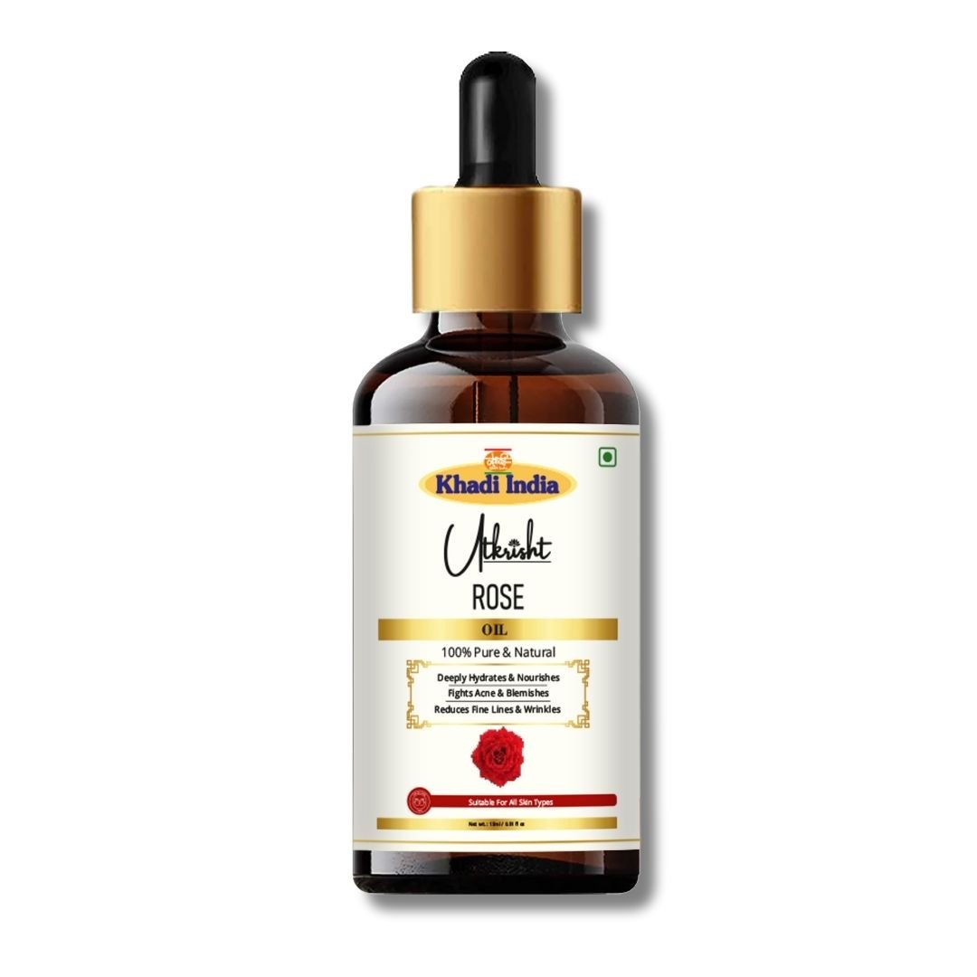 Utkrisht Khadi Rose Essential Oil – 15ml | Pure & Aromatic Skincare Oil