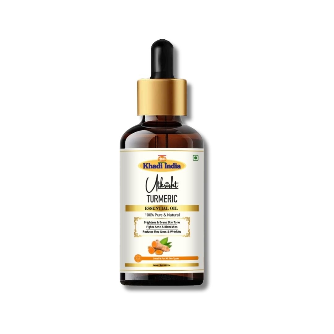 Utkrisht Khadi Turmeric Essential Oil – 15ml | Pure & Skin-Nourishing Oil