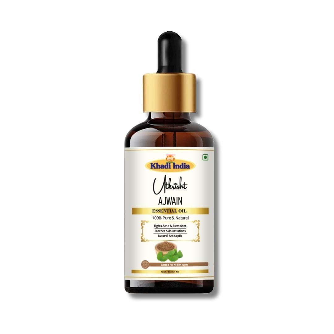 Utkrisht Khadi Ajwain Essential Oil 15ml for Skin, Hair & Aromatherapy - 15ml