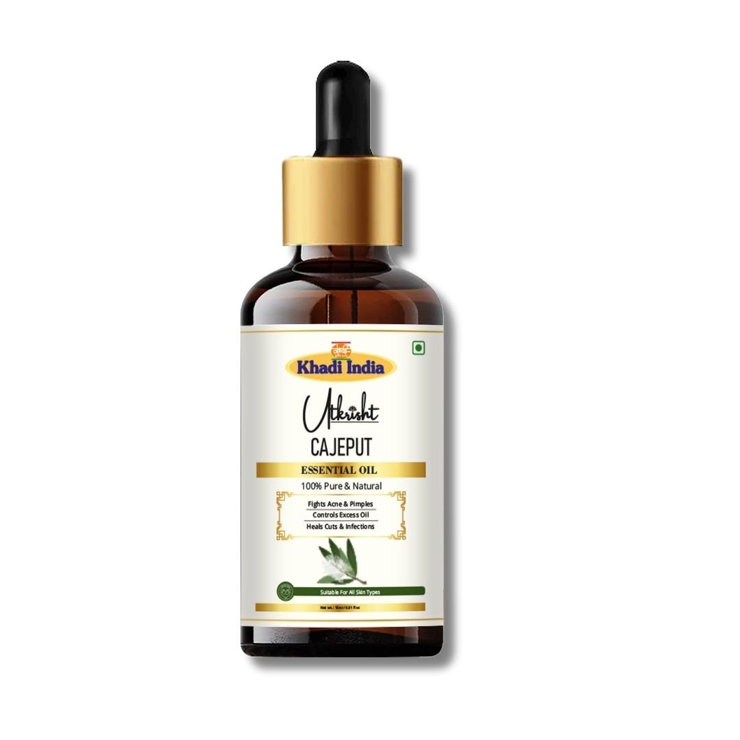 Utkrisht Khadi Pure Cajeput Essential Oil for Skin, Hair & Aromatherapy - 15ml