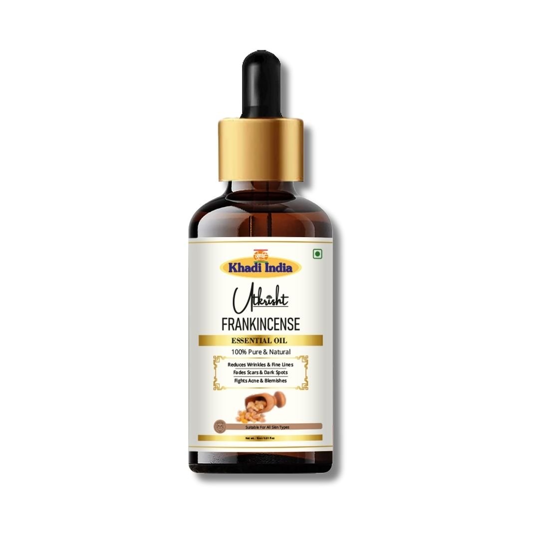 Utkrisht Khadi Pure Frankincense Essential Oil for Skin, Hair & Aromatherapy - 15ml