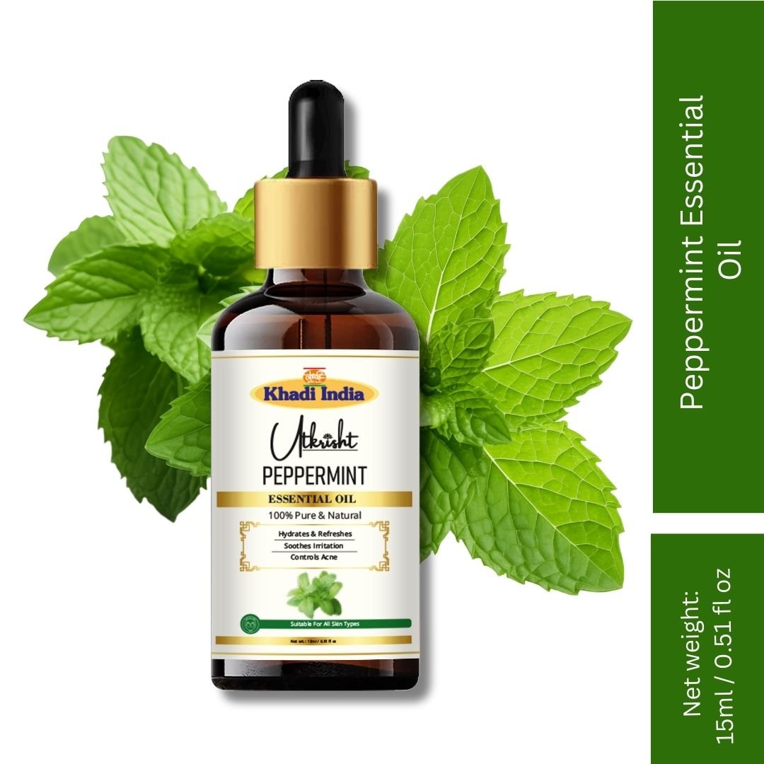 Utkrisht Khadi Peppermint Essential Oil – 15ml | Pure & Refreshing Aromatherapy Oil - Image 2