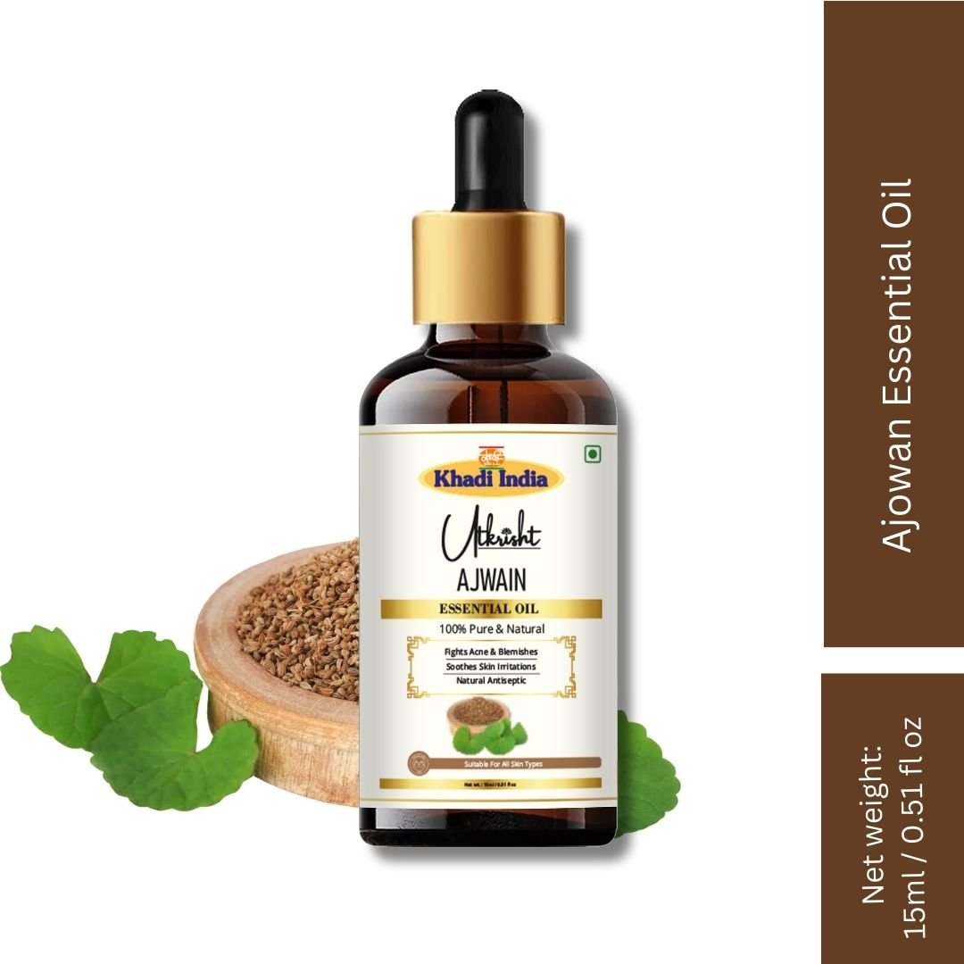 Utkrisht Khadi Ajwain Essential Oil 15ml for Skin, Hair & Aromatherapy - 15ml - Image 2