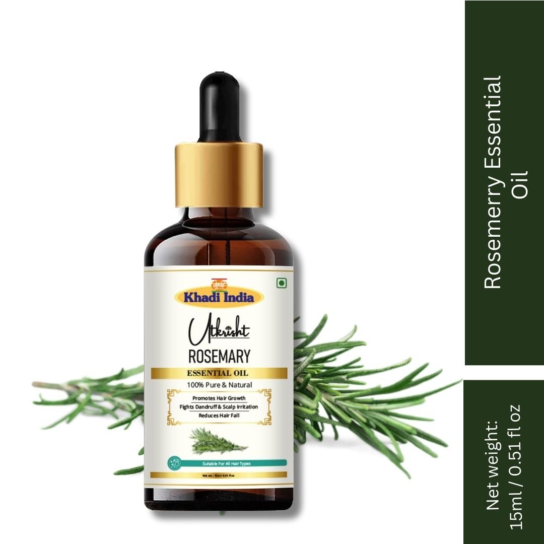 Utkrisht Khadi Rosemary Essential Oil – 15ml | Pure & Invigorating Aromatherapy Oil - Image 2