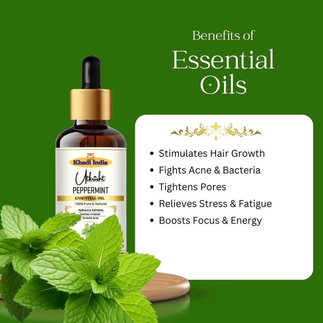 Utkrisht Khadi Peppermint Essential Oil – 15ml | Pure & Refreshing Aromatherapy Oil - Image 4
