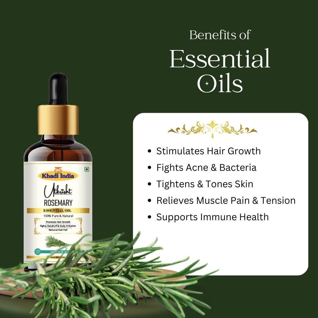 Utkrisht Khadi Rosemary Essential Oil – 15ml | Pure & Invigorating Aromatherapy Oil - Image 4
