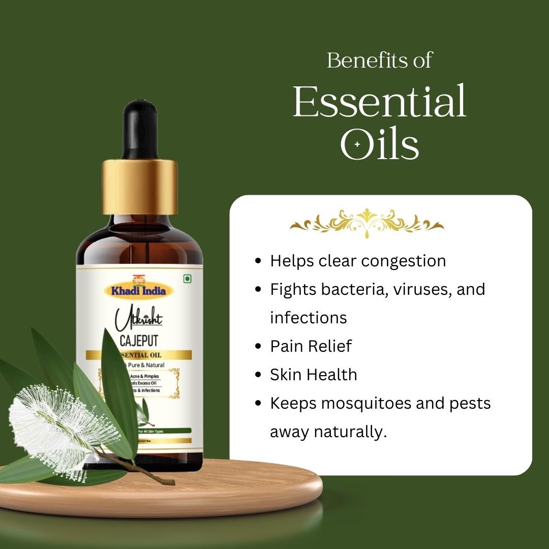Utkrisht Khadi Pure Cajeput Essential Oil for Skin, Hair & Aromatherapy - 15ml - Image 4